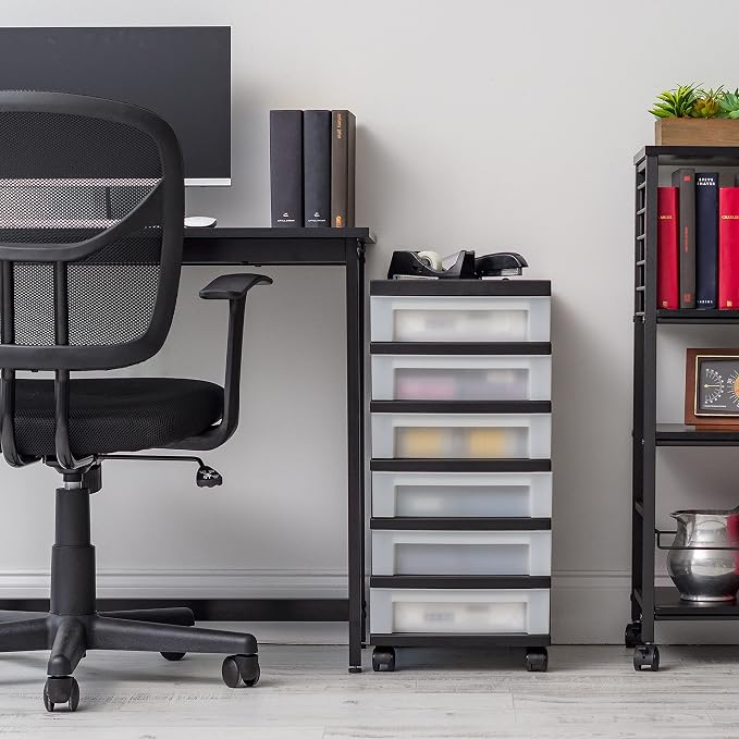 IRIS USA 6-Drawer Rolling Storage Cart - Image 2