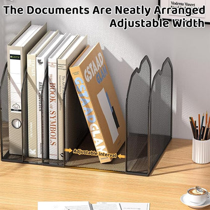 Black 7-Section File Folder Organizer - Image 5