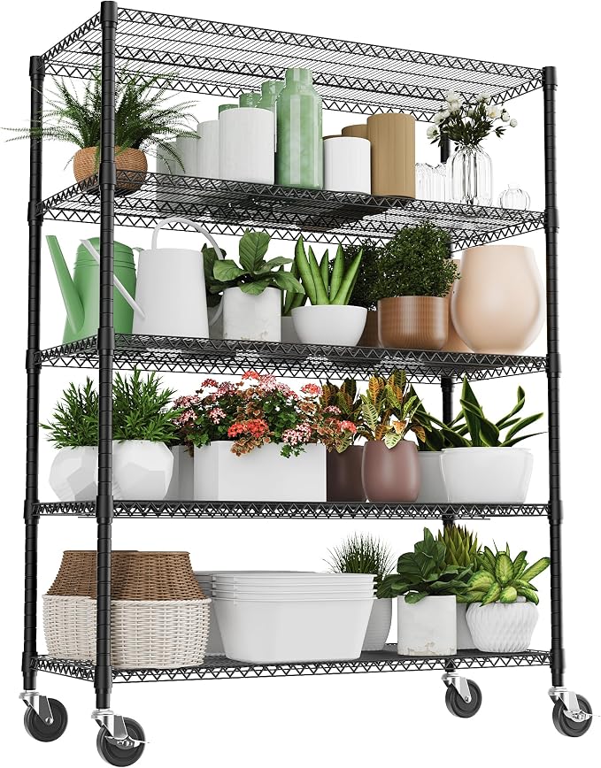 5 Tiers Shelf 3300 lbs Steel Storage Shelving Utility Shelving Unit Steel by MEIGAOPLASTICANDMETALHKCOLIMITED