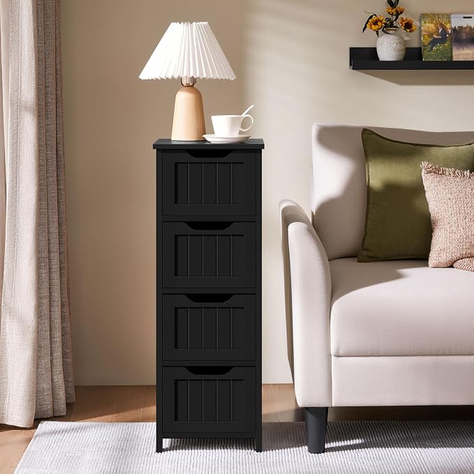 Yaheetech Bathroom Storage Cabinet, Beside Toilet or Vanity, Beadboard Tower - Image 9