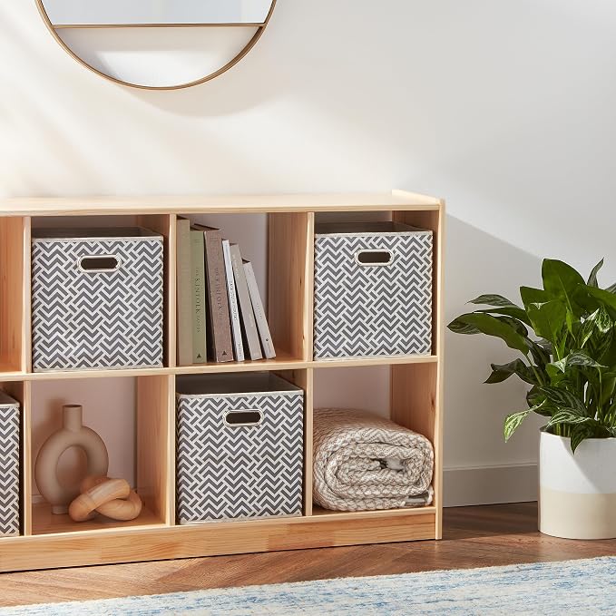 Amazon Basics Collapsible Cube Storage Organizer Bins, 10.5 x 10.5 x 11 inches - Image 6