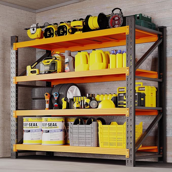 BYBYNSOE 48" W Storage Shelves 3000lbs Garage Metal Shelving Heavy Duty Garage by BYNSOE