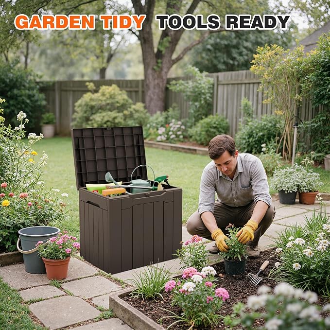 32 Gallon Deck Box Outdoor Indoor Waterproof Storage Box - Image 3