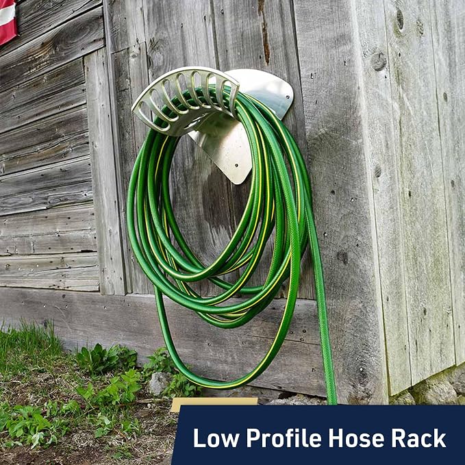 Hose Holder - Heavy Duty Aluminum Water Hose Hanger Wall Mount - Garden Hose - Image 4