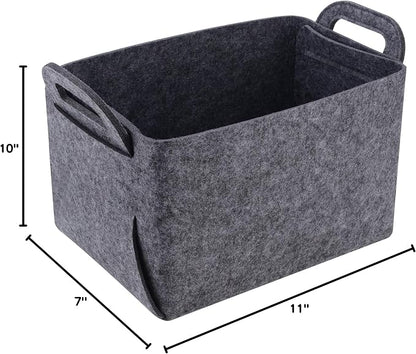 Minoisome Storage Basket Felt Storage Bin Collapsible& Convenient Box Organizer - Image 8