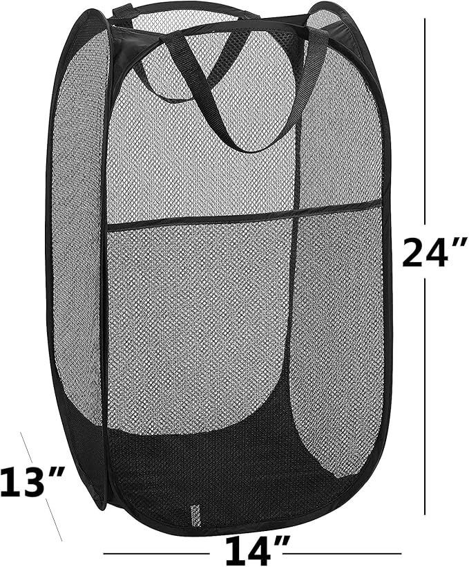 2 pop-up Laundry Hamper，Foldable mesh Laundry Baskets… - Image 7