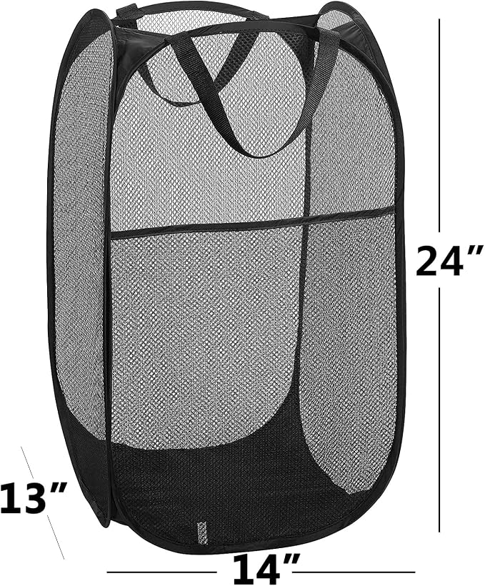 2 Laundry Baskets, pop-up Laundry Baskets, Foldable mesh Laundry Baskets… - Image 7