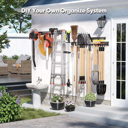 Garden Tool Organizer Wall Mount, 96 inches Tool Storage Rack - Image 7