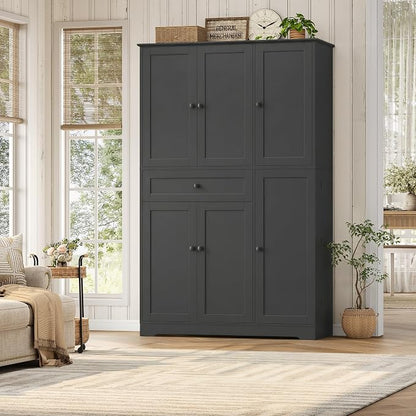 HOSTACK 68" Tall Kitchen Pantry Storage Cabinet - Image 2