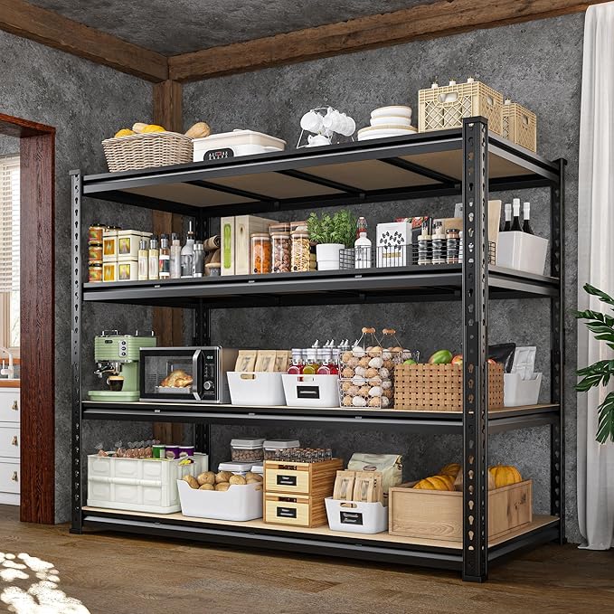 55" W Storage Shelves, 2040LBS Garage Shelving Heavy Duty, 4-Tier Storage - Image 5