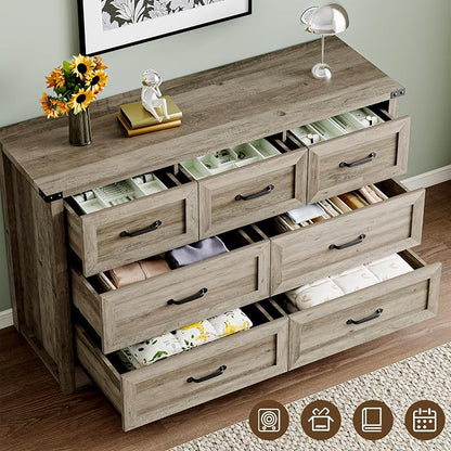 7-Drawer Dresser for Bedroom, Modern Wooden Chest of Drawers - Image 5