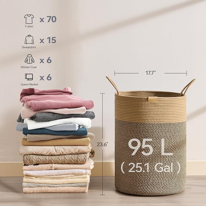 Laundry Hamper 95L, Large Laundry Basket - Image 6