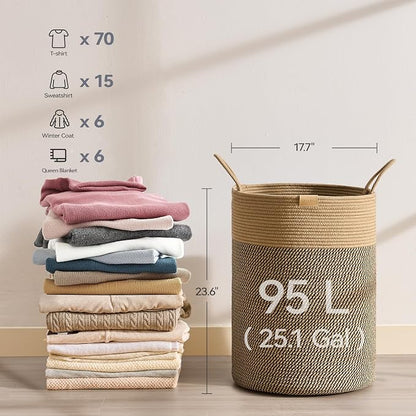 Laundry Hamper 95L, Large Laundry Basket - Image 6