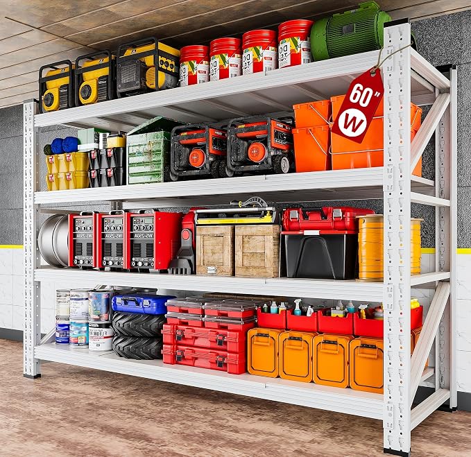 SISESOL 5000LBS Heavy Duty Garage Shelving Units, Large Storage Rack, Steel by SISESOL
