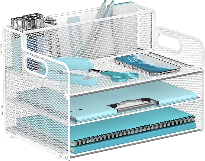 3 Tier Paper Letter Tray Organizer by JMHUD