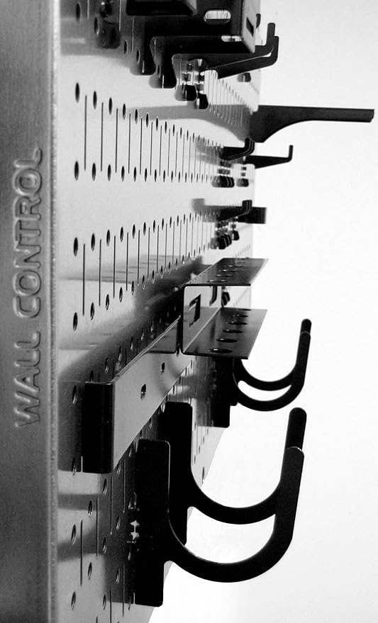 Wall Control Pegboard Rack Garage Storage Galvanized Steel Horizontal Peg Board - Image 9