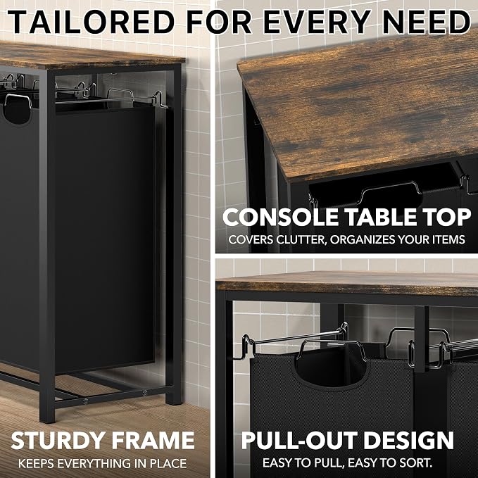 Simple Houseware 3-Section Laundry Sorter - Image 5