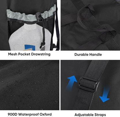 BALEINE 120L Laundry Bag Backpack, 900D Oxford Fabric Large Travel Laundry Bags - Image 5