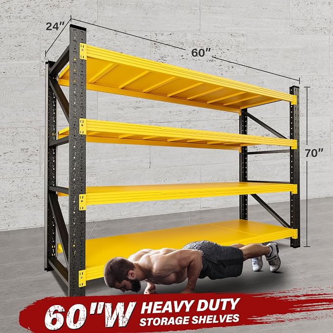 5000LBS Heavy Duty Garage Shelving Units, Large Storage Rack, Steel Shelf - Image 2