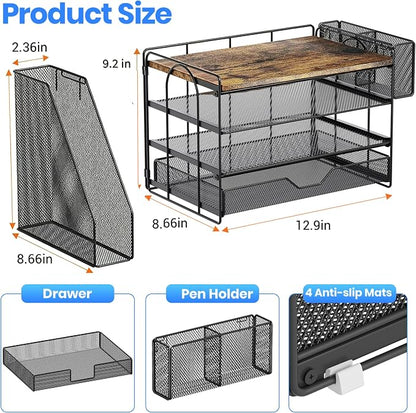 OPNICE Desk Organizer, 4-Tier Desktop File Organizer - Image 6