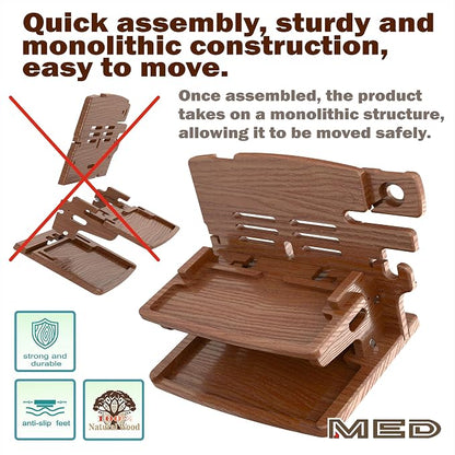 MED Wood Phone Docking Station – Nightstand Desk Organizer - Image 7