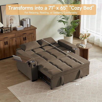 hansones ​66" Multi-Functional Pull-Out Sofa Bed - Image 3