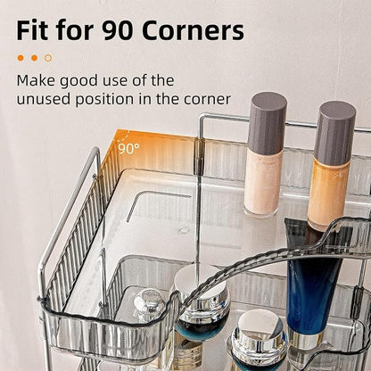 Corner Bathroom Countertop Organizer, 2 Tiers Vanity Trays - Image 4