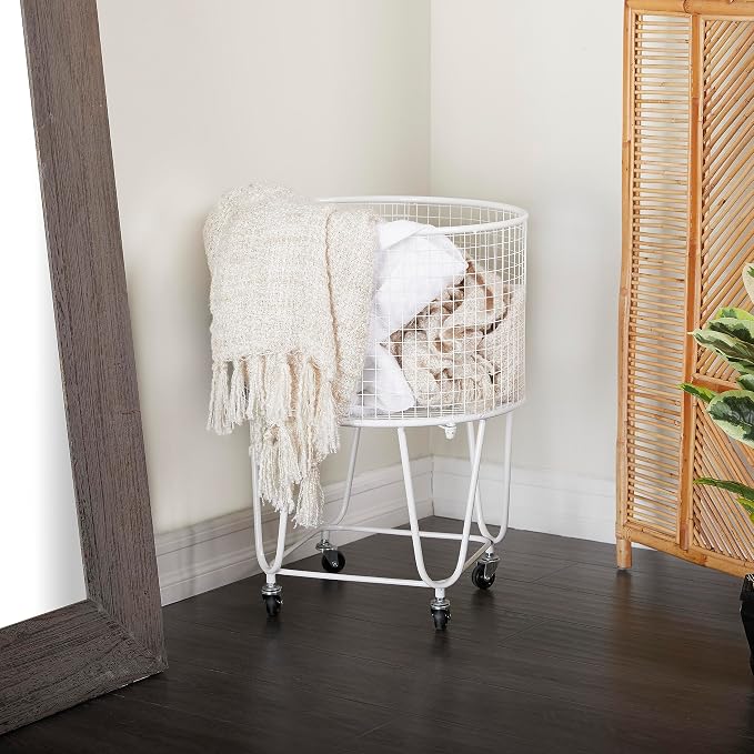 Deco 79 Metal Round Storage Cart - Image 5