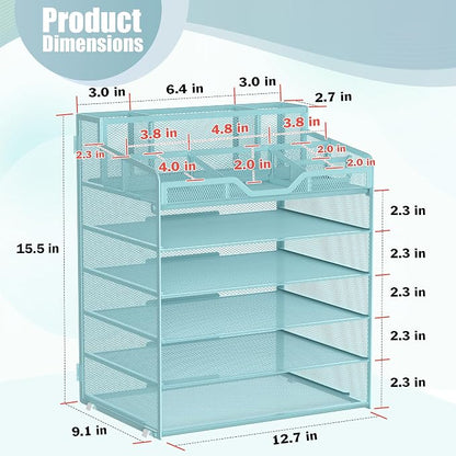 Docnest 6 Tier Mesh Desk Organizer - Image 2