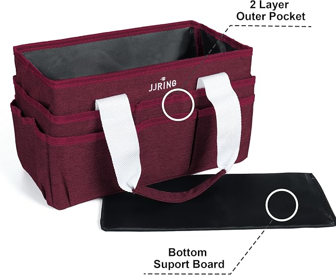 JJRING Craft Organizer Tote Bag, Art Storage Caddy - Image 3