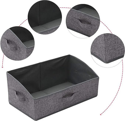 TENABORT 6 Pack Trapezoid Large Foldable Closet Storage Bins - Image 3
