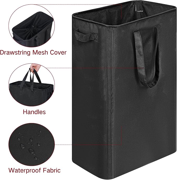 efluky Slim Laundry Basket, Narrow Laundry Hamper - Image 3