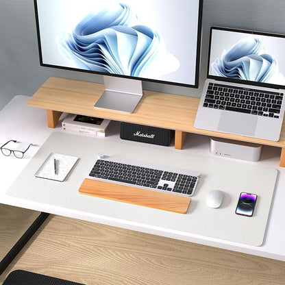 Aothia Leather Desk Pad Protector, Mouse Pad, Office Desk Mat, Non-Slip PU - Image 9
