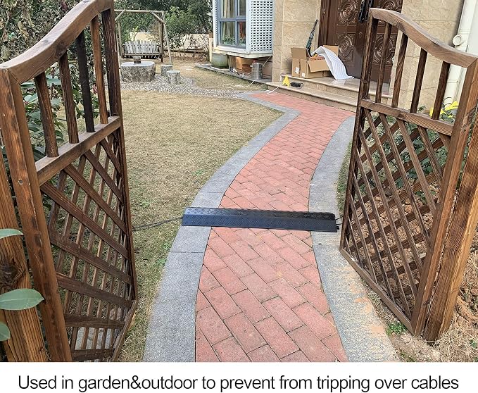 Medium 1 Piece - Floor Cord Cover Cord Protector Drop Over Drop Trak Cable Ramp - Image 3