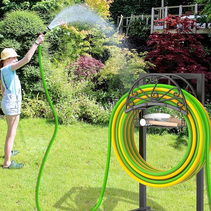 Garden Hose Holder, Heavy Duty Freestanding Detachable Storage Reel Stand - Image 8