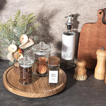 Wood Lazy Susan Organizer Kitchen Turntable - Image 7