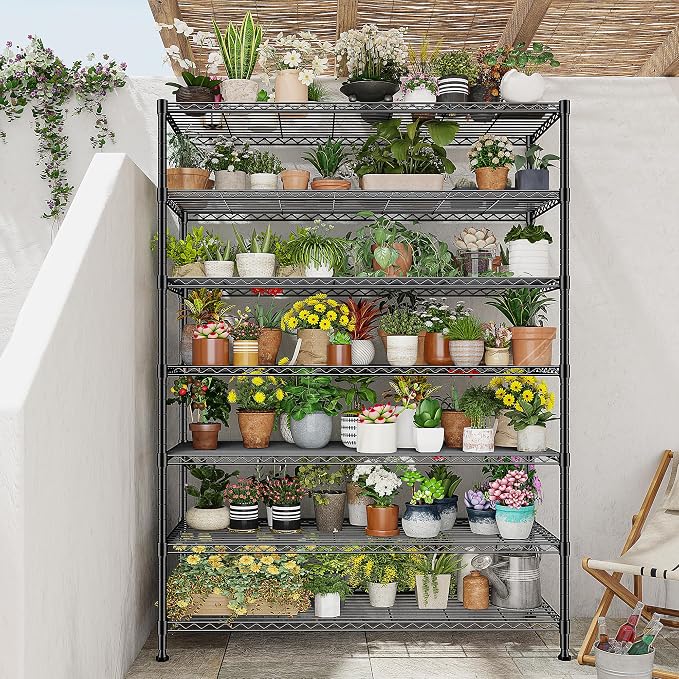 82.6H Metal Shelving Unit 7 Tier Storage Shelves Adjustable Wire Shelving Metal - Image 7