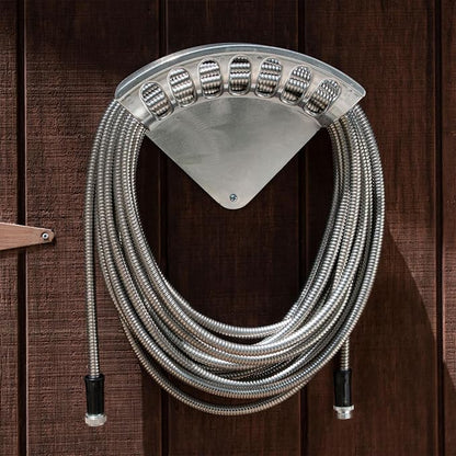Hose Reel - Heavy Duty Aluminum Water Hose Hanger Wall Mount - Water Hose Holder - Image 2
