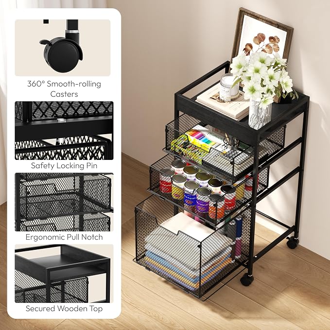 SWTYMIKI Rolling File Cart - Image 5