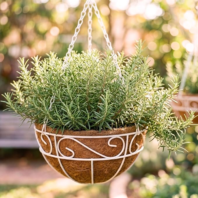 LaLaGreen Hanging Planter for Outdoor Plants White Hanging Baskets by L%C3%A1L%C3%A1Green