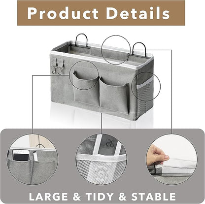 Kanrichu 2pcs Hanging Baskets for Organizing, Fabric Wall storage Basket - Image 5