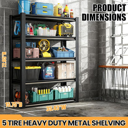 72" H Garage Shelving, Heavy Duty Storage Shelves, Garage Storage Shelves - Image 2