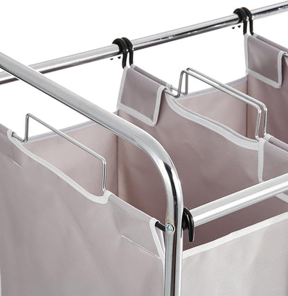 Amazon Basics 3-Bag Rectangular Laundry Bag Hamper Sorter Basket - Image 2