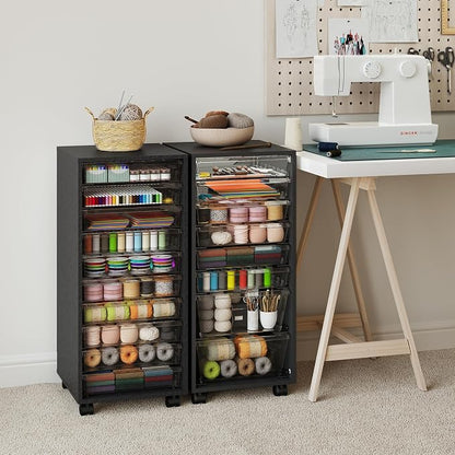 WOPITUES Storage Drawer Cart, Mobile Storage Cabinet, Makeup Storage - Image 2