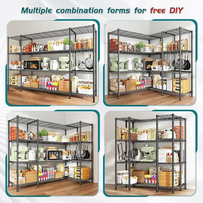 REIBII 78.4" W Storage Shelves 1500LBS, Metal Shelving Unit Wire Shelving - Image 7