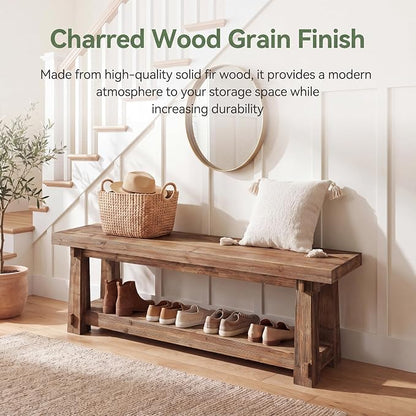 55'' Solid Wood Entryway Bench - Image 6