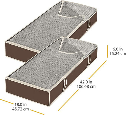 Whitmor Under Bed Storage Bags 2 Pack, Zippered Underbed Storage Containers - Image 6