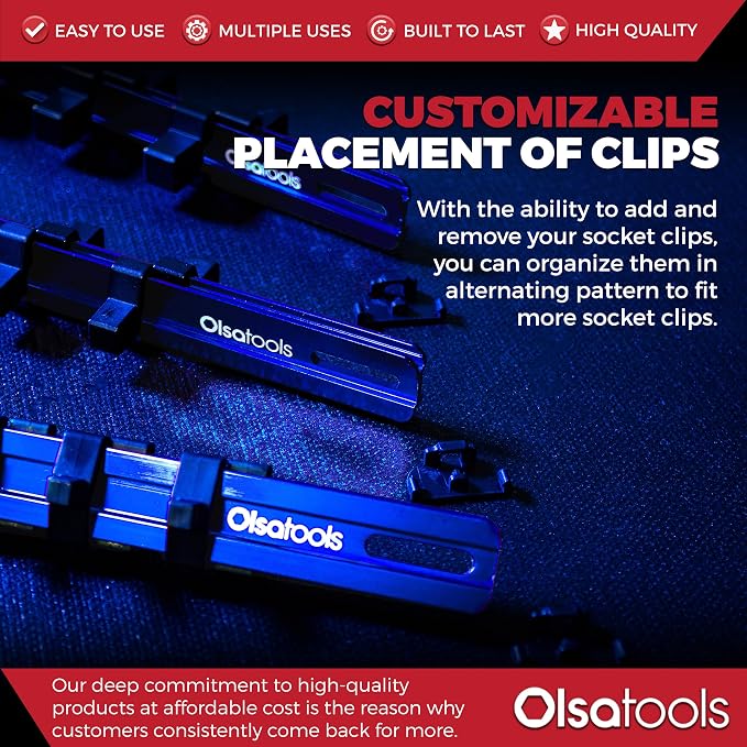 Olsa Tools 3 Pc Set Aluminum Socket Organizer - Image 5