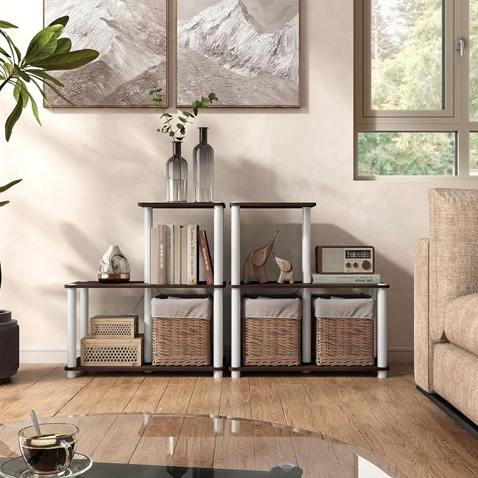Homes: Inside + Out Apexa Modern 3-Cube Ladder Shelving Units, Collectibles - Image 2