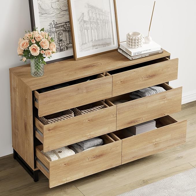 WAMPAT Dresser for Bedroom, Modern Wood Dresser - Image 3